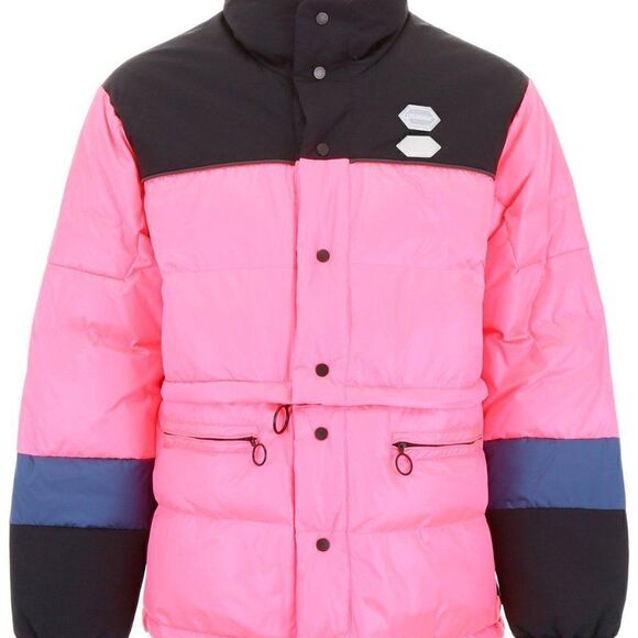 NWT Off-White Neon Pink Puffer Down Quilted Jacket Small - Virgin Abloh Unisex - Picture 7 of 17